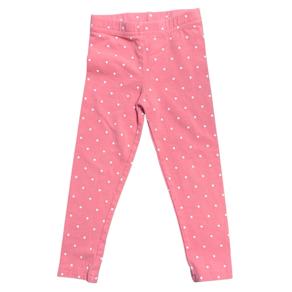 Carter's pink polka dot leggings 2T